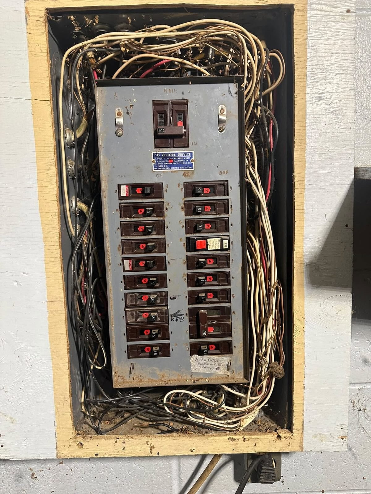 New gray electrical panel after Dynamix Electric upgrade